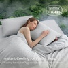 Bedsure SleepEase Cooling Comforter King Size for Summer, 3 Pieces White Seersucker Cooling Comforters for Hot Sleepers, Double-Sided Cool Tech Bedding Set with 1 Breathable Comforter, 2 Pillowcases(01 – Pebble Gray)