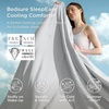 Bedsure SleepEase Cooling Comforter King Size for Summer, 3 Pieces White Seersucker Cooling Comforters for Hot Sleepers, Double-Sided Cool Tech Bedding Set with 1 Breathable Comforter, 2 Pillowcases(01 – Pebble Gray)