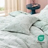 Bedsure Textured Duvet Cover King Size, Soft & Breathable Comforter Cover for All Season, 3 Pieces Wrinkle-Resistant Zipper Bedding with 8 Corner Ties, Olive Green(01 – Green Bowknot (No Comforter))