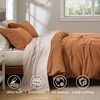 Bedsure Textured Duvet Cover King Size, Soft & Breathable Comforter Cover for All Season, 3 Pieces Wrinkle-Resistant Zipper Bedding with 8 Corner Ties, Olive Green(00 – Caramel Cafe (No Comforter))