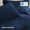 Bedsure Textured Duvet Cover King Size, Soft & Breathable Comforter Cover for All Season, 3 Pieces Wrinkle-Resistant Zipper Bedding with 8 Corner Ties, Olive Green(00 – Navy Blue (No Comforter))