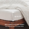 Bedsure Textured Duvet Cover King Size, Soft & Breathable Comforter Cover for All Season, 3 Pieces Wrinkle-Resistant Zipper Bedding with 8 Corner Ties, Olive Green(07 – White (No Comforter))