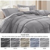 Bedsure Textured Duvet Cover King Size, Soft & Breathable Comforter Cover for All Season, 3 Pieces Wrinkle-Resistant Zipper Bedding with 8 Corner Ties, Olive Green(09 – Grey – Grid (No Comforter))