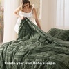 Bedsure Textured Duvet Cover King Size, Soft & Breathable Comforter Cover for All Season, 3 Pieces Wrinkle-Resistant Zipper Bedding with 8 Corner Ties, Olive Green(05 – Olive Green (No Comforter))
