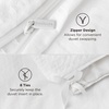 Bedsure Textured Duvet Cover King Size, Soft & Breathable Comforter Cover for All Season, 3 Pieces Wrinkle-Resistant Zipper Bedding with 8 Corner Ties, Olive Green(10 – Pure White (No Comforter))
