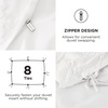 Bedsure Textured Duvet Cover King Size, Soft & Breathable Comforter Cover for All Season, 3 Pieces Wrinkle-Resistant Zipper Bedding with 8 Corner Ties, Olive Green(07 – White (No Comforter))