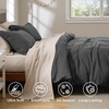 Bedsure Textured Duvet Cover King Size, Soft & Breathable Comforter Cover for All Season, 3 Pieces Wrinkle-Resistant Zipper Bedding with 8 Corner Ties, Olive Green(04 – Charcoal Grey (No Comforter))
