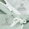 Bedsure Textured Duvet Cover King Size, Soft & Breathable Comforter Cover for All Season, 3 Pieces Wrinkle-Resistant Zipper Bedding with 8 Corner Ties, Olive Green(01 – Green Bowknot (No Comforter))