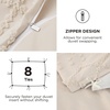 Bedsure Textured Duvet Cover King Size, Soft & Breathable Comforter Cover for All Season, 3 Pieces Wrinkle-Resistant Zipper Bedding with 8 Corner Ties, Olive Green(08 – Beige (No Comforter))