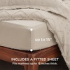 Bedsure Textured Duvet Cover King Size, Soft & Breathable Comforter Cover for All Season, 3 Pieces Wrinkle-Resistant Zipper Bedding with 8 Corner Ties, Olive Green(08 – Beige (No Comforter))