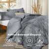 Bedsure Tufted Boho Comforter Set Queen Size – Beige Boho Bed Set, GentleSoft™ 3 Pieces Farmhouse-Style Embroidery Bedding, Gifts for Woman, Soft Jacquard Kids’ Queen Comforter for All Seasons(17 – Grey – Elegant)