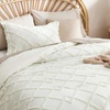 Bedsure Tufted Boho Comforter Set Queen Size – Beige Boho Bed Set, GentleSoft™ 3 Pieces Farmhouse-Style Embroidery Bedding, Gifts for Woman, Soft Jacquard Kids’ Queen Comforter for All Seasons(03 – Ivory – Diamond Like)