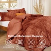 Bedsure Tufted Boho Comforter Set Queen Size – Beige Boho Bed Set, GentleSoft™ 3 Pieces Farmhouse-Style Embroidery Bedding, Gifts for Woman, Soft Jacquard Kids’ Queen Comforter for All Seasons(27 – Terracotta – Elegant)