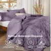 Bedsure Tufted Boho Comforter Set Queen Size – Beige Boho Bed Set, GentleSoft™ 3 Pieces Farmhouse-Style Embroidery Bedding, Gifts for Woman, Soft Jacquard Kids’ Queen Comforter for All Seasons(26 – Grayish Purple – Elegant)