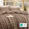 Bedsure Tufted Boho Comforter Set Queen Size – Beige Boho Bed Set, GentleSoft™ 3 Pieces Farmhouse-Style Embroidery Bedding, Gifts for Woman, Soft Jacquard Kids’ Queen Comforter for All Seasons(10 – Coffee Brown – Elegant)