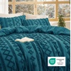 Bedsure Tufted Boho Comforter Set Queen Size – Beige Boho Bed Set, GentleSoft™ 3 Pieces Farmhouse-Style Embroidery Bedding, Gifts for Woman, Soft Jacquard Kids’ Queen Comforter for All Seasons(16 – Teal – Elegant)
