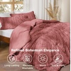 Bedsure Tufted Boho Comforter Set Queen Size – Beige Boho Bed Set, GentleSoft™ 3 Pieces Farmhouse-Style Embroidery Bedding, Gifts for Woman, Soft Jacquard Kids’ Queen Comforter for All Seasons(25 – Pink Clay – Elegant)
