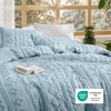 Bedsure Tufted Boho Comforter Set Queen Size – Beige Boho Bed Set, GentleSoft™ 3 Pieces Farmhouse-Style Embroidery Bedding, Gifts for Woman, Soft Jacquard Kids’ Queen Comforter for All Seasons(20 – Sky Blue – Elegant)