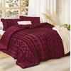 Bedsure Tufted Boho Comforter Set Queen Size – Beige Boho Bed Set, GentleSoft™ 3 Pieces Farmhouse-Style Embroidery Bedding, Gifts for Woman, Soft Jacquard Kids’ Queen Comforter for All Seasons(27 – Burgundy – Elegant)