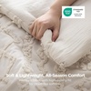 Bedsure Tufted Boho Comforter Set Queen Size – Beige Boho Bed Set, GentleSoft™ 3 Pieces Farmhouse-Style Embroidery Bedding, Gifts for Woman, Soft Jacquard Kids’ Queen Comforter for All Seasons(11 – Ivory – Elegant)