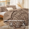 Bedsure Tufted Boho Comforter Set Queen Size – Beige Boho Bed Set, GentleSoft™ 3 Pieces Farmhouse-Style Embroidery Bedding, Gifts for Woman, Soft Jacquard Kids’ Queen Comforter for All Seasons(10 – Coffee Brown – Elegant)