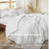 Bedsure Tufted Boho Comforter Set Queen Size – Beige Boho Bed Set, GentleSoft™ 3 Pieces Farmhouse-Style Embroidery Bedding, Gifts for Woman, Soft Jacquard Kids’ Queen Comforter for All Seasons(02 – Bright White – Elegant)