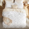 Bedsure Tufted Boho Comforter Set Queen Size – Beige Boho Bed Set, GentleSoft™ 3 Pieces Farmhouse-Style Embroidery Bedding, Gifts for Woman, Soft Jacquard Kids’ Queen Comforter for All Seasons(02 – White – Diamond Like)