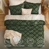Bedsure Tufted Boho Comforter Set Queen Size – Beige Boho Bed Set, GentleSoft™ 3 Pieces Farmhouse-Style Embroidery Bedding, Gifts for Woman, Soft Jacquard Kids’ Queen Comforter for All Seasons(05 – Olive Green – Diamond Like)