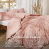 Bedsure Tufted Boho Comforter Set Queen Size – Beige Boho Bed Set, GentleSoft™ 3 Pieces Farmhouse-Style Embroidery Bedding, Gifts for Woman, Soft Jacquard Kids’ Queen Comforter for All Seasons(24 – Light Pink – Elegant)