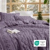 Bedsure Tufted Boho Comforter Set Queen Size – Beige Boho Bed Set, GentleSoft™ 3 Pieces Farmhouse-Style Embroidery Bedding, Gifts for Woman, Soft Jacquard Kids’ Queen Comforter for All Seasons(26 – Grayish Purple – Elegant)