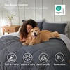 Bedsure Twin XL Comforter – 5 Pieces Reversible Blush Pink Bed in a Bag, Twin XL Bedding Comforter Set College Dorm Essentials with 1 Flat Sheet, 1 Fitted Sheet, 1 Pillowcase and 1 Pillow Sham(04 Dark Grey/Light Grey)
