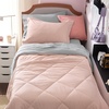 Bedsure Twin XL Comforter – 5 Pieces Reversible Blush Pink Bed in a Bag, Twin XL Bedding Comforter Set College Dorm Essentials with 1 Flat Sheet, 1 Fitted Sheet, 1 Pillowcase and 1 Pillow Sham(20 Blush Pink/Light Grey)