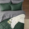 Bedsure Twin XL Comforter – 5 Pieces Reversible Blush Pink Bed in a Bag, Twin XL Bedding Comforter Set College Dorm Essentials with 1 Flat Sheet, 1 Fitted Sheet, 1 Pillowcase and 1 Pillow Sham(10 Forest Green/Dark Grey)