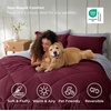 Bedsure Twin XL Comforter – 5 Pieces Reversible Blush Pink Bed in a Bag, Twin XL Bedding Comforter Set College Dorm Essentials with 1 Flat Sheet, 1 Fitted Sheet, 1 Pillowcase and 1 Pillow Sham(13 Red/Silver Grey)