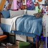 Bedsure Twin XL Comforter – 5 Pieces Reversible Blush Pink Bed in a Bag, Twin XL Bedding Comforter Set College Dorm Essentials with 1 Flat Sheet, 1 Fitted Sheet, 1 Pillowcase and 1 Pillow Sham(12 Slate Blue/Light Grey)