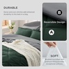 Bedsure Twin XL Comforter – 5 Pieces Reversible Blush Pink Bed in a Bag, Twin XL Bedding Comforter Set College Dorm Essentials with 1 Flat Sheet, 1 Fitted Sheet, 1 Pillowcase and 1 Pillow Sham(10 Forest Green/Dark Grey)
