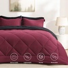 Bedsure Twin XL Comforter – 5 Pieces Reversible Blush Pink Bed in a Bag, Twin XL Bedding Comforter Set College Dorm Essentials with 1 Flat Sheet, 1 Fitted Sheet, 1 Pillowcase and 1 Pillow Sham(09 Red/Black)