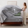 Bedsure Twin XL Comforter – 5 Pieces Reversible Blush Pink Bed in a Bag, Twin XL Bedding Comforter Set College Dorm Essentials with 1 Flat Sheet, 1 Fitted Sheet, 1 Pillowcase and 1 Pillow Sham(25 Olive Green/Light Grey)
