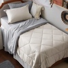 Bedsure Twin XL Comforter – 5 Pieces Reversible Blush Pink Bed in a Bag, Twin XL Bedding Comforter Set College Dorm Essentials with 1 Flat Sheet, 1 Fitted Sheet, 1 Pillowcase and 1 Pillow Sham(16 Beige/Silver Grey)