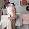 Bedsure Twin XL Comforter – 5 Pieces Reversible Blush Pink Bed in a Bag, Twin XL Bedding Comforter Set College Dorm Essentials with 1 Flat Sheet, 1 Fitted Sheet, 1 Pillowcase and 1 Pillow Sham(20 Blush Pink/Light Grey)