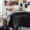 Bedsure Twin XL Comforter – 5 Pieces Reversible Blush Pink Bed in a Bag, Twin XL Bedding Comforter Set College Dorm Essentials with 1 Flat Sheet, 1 Fitted Sheet, 1 Pillowcase and 1 Pillow Sham(03 Black/Silver Grey)