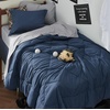 Bedsure Twin XL Comforter – 5 Pieces Reversible Blush Pink Bed in a Bag, Twin XL Bedding Comforter Set College Dorm Essentials with 1 Flat Sheet, 1 Fitted Sheet, 1 Pillowcase and 1 Pillow Sham(02 Navy/Silver Grey)