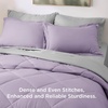 Bedsure Twin XL Comforter – 5 Pieces Reversible Blush Pink Bed in a Bag, Twin XL Bedding Comforter Set College Dorm Essentials with 1 Flat Sheet, 1 Fitted Sheet, 1 Pillowcase and 1 Pillow Sham(27 Light Purple/Light Grey)