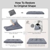 Bedsure Washable Dog Bed for Crate Large Sized Dog, Soft Bubble Fleece, 35″ | Fluffy and Cozy Pet Mat for Deep Sleep,Non-Slip and Machine Washable Kennel Pad for Crate/Floor/Car,35″x23″x3.5″,Grey(Beige)