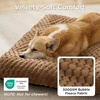 Bedsure Washable Dog Bed for Crate Large Sized Dog, Soft Bubble Fleece, 35″ | Fluffy and Cozy Pet Mat for Deep Sleep,Non-Slip and Machine Washable Kennel Pad for Crate/Floor/Car,35″x23″x3.5″,Grey(Camel Brown)