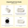 Bedsure Washable Dog Beds Large Sized Dog with Bubble Fleece,35in Cream | Cute Pet Bed,Fluffy Cuddler Pet Couch,Neck-Friendly Bolster,Non-Slip Bottom,Machine Washable Removable Cover ,Up to 50 lbs(Cream)