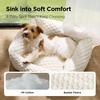 Bedsure Washable Dog Beds Large Sized Dog with Bubble Fleece,35in Cream | Cute Pet Bed,Fluffy Cuddler Pet Couch,Neck-Friendly Bolster,Non-Slip Bottom,Machine Washable Removable Cover ,Up to 50 lbs(Cream)