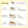 Bedsure Washable Dog Beds Large Sized Dog with Bubble Fleece,35in Cream | Cute Pet Bed,Fluffy Cuddler Pet Couch,Neck-Friendly Bolster,Non-Slip Bottom,Machine Washable Removable Cover ,Up to 50 lbs(Camel Brown)