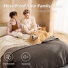 Bedsure Waterproof Blanket for Bed Soft Flannel Fleece, Twin 60″x80″ | Dog Blankets for Large Senior Dogs，Couch Cover Throw for Pet Leakproof, Furniture Protector for Travel Camping,Eggplant(Coffee Brown)