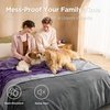 Bedsure Waterproof Blanket for Bed Soft Flannel Fleece, Twin 60″x80″ | Dog Blankets for Large Senior Dogs，Couch Cover Throw for Pet Leakproof, Furniture Protector for Travel Camping,Eggplant(Eggplant)